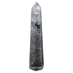 Tall Hand-Carved Rock Crystal (Quartz) Point
