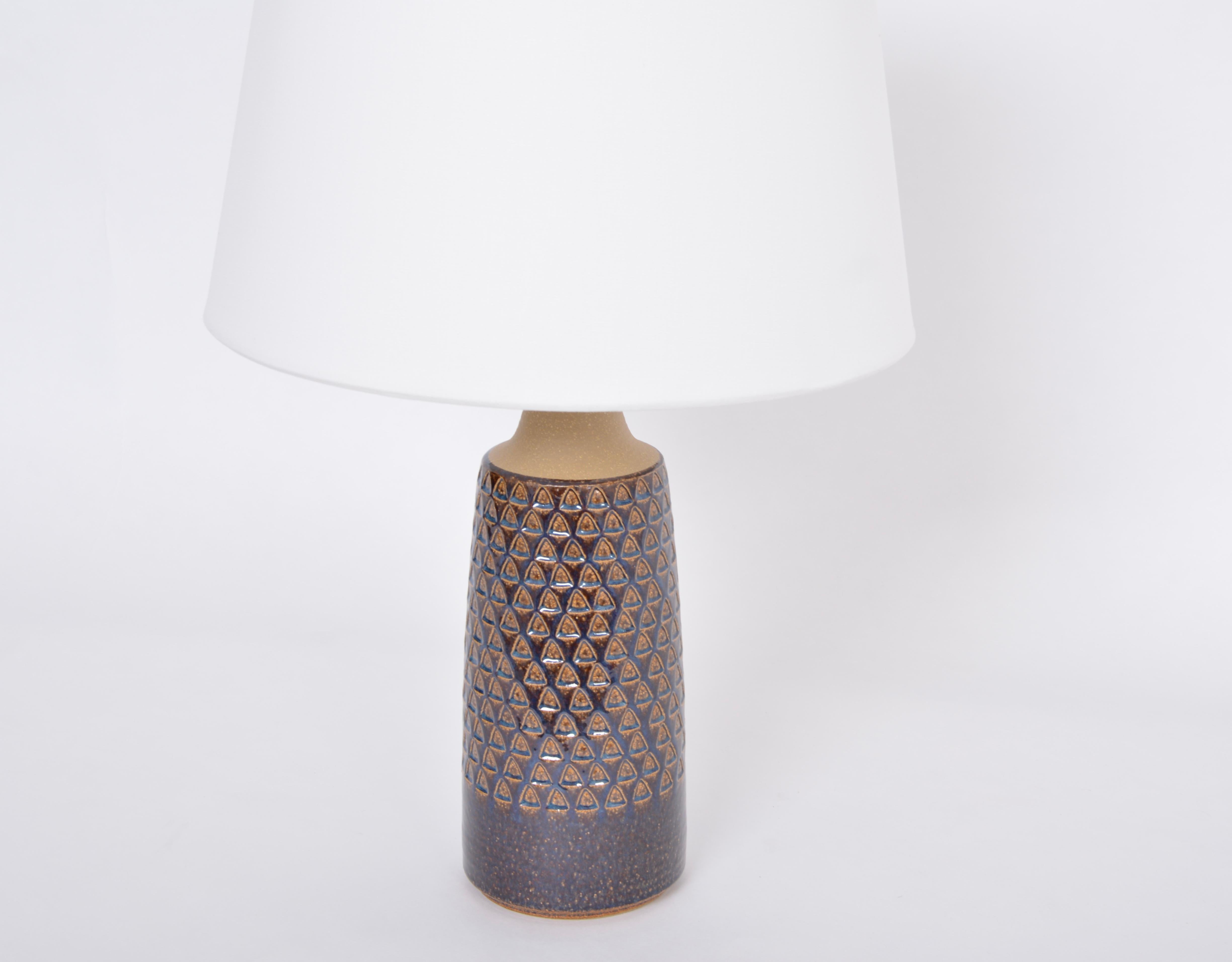 Glazed Tall Handmade Danish Mid-Century Modern Ceramic Table Lamp by Soholm For Sale