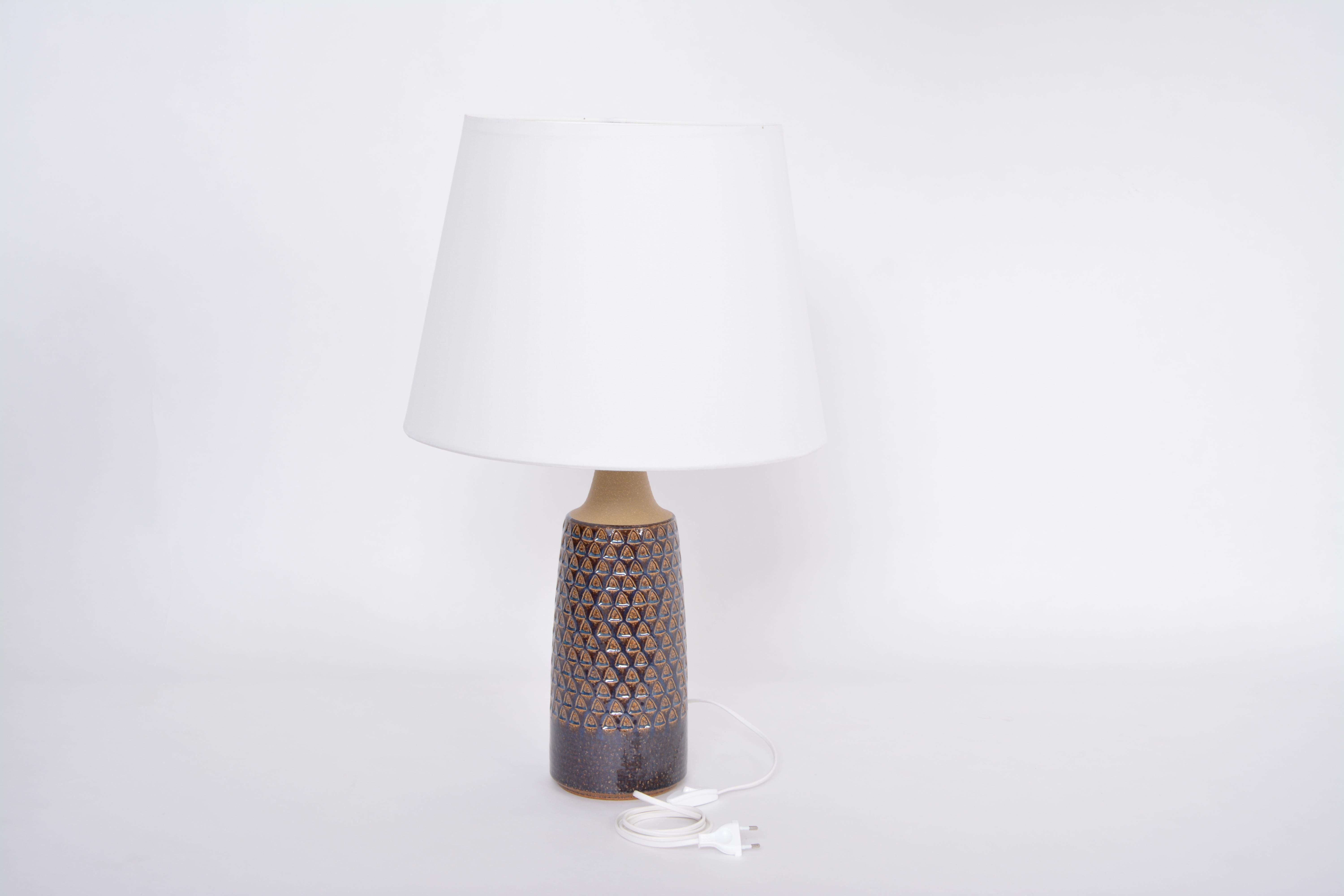 20th Century Tall Handmade Danish Mid-Century Modern Ceramic Table Lamp by Soholm For Sale