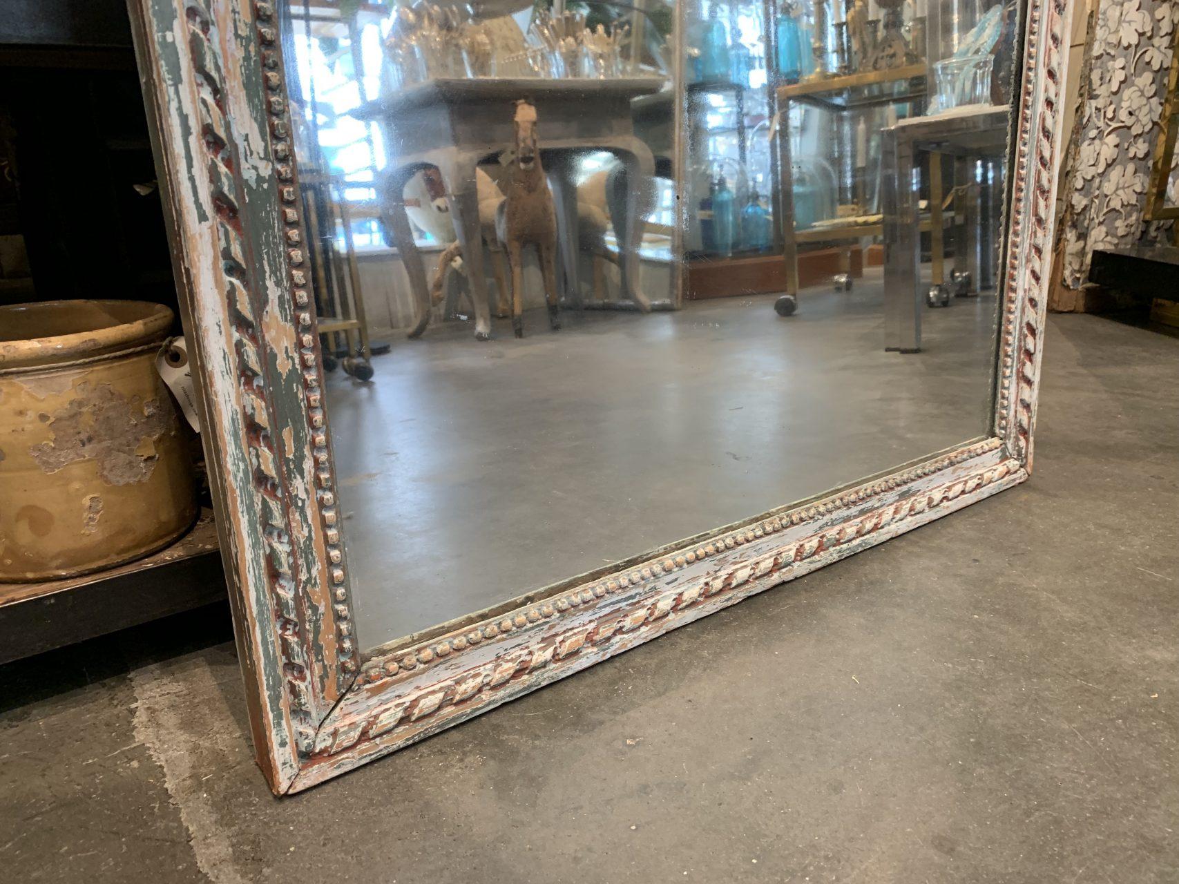 Doré Grand miroir Louis XVI en vente