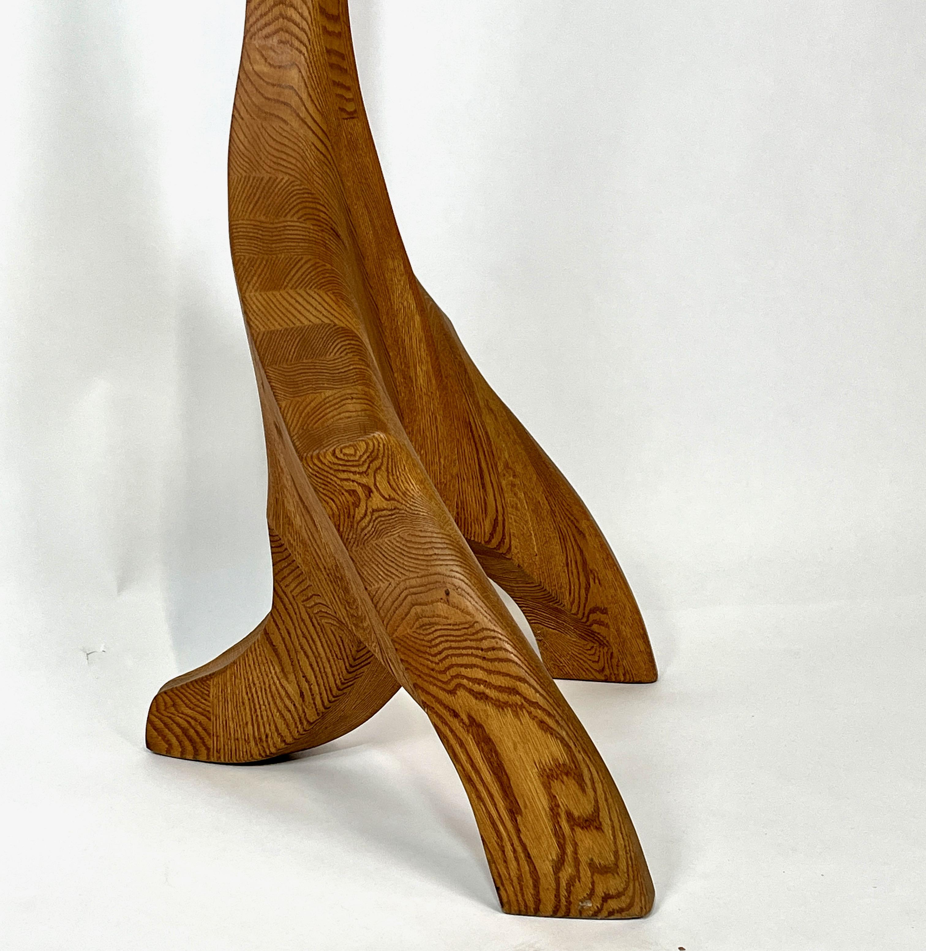 American Tall & Heavy Sculptural Handcrafted Coat Rack in the style of Wendell Castle