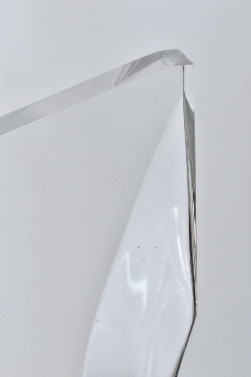 Late 20th Century Tall Herbert Ritts Astrolite Clear Lucite 