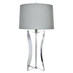 Herbert Ritts for Astrolite California Modern Clear Acrylic Twist Table  Lamp For Sale at 1stDibs