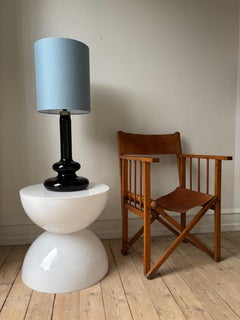 Tall Holmegaard Danish Modern Black Art Glass Lamp, 1978