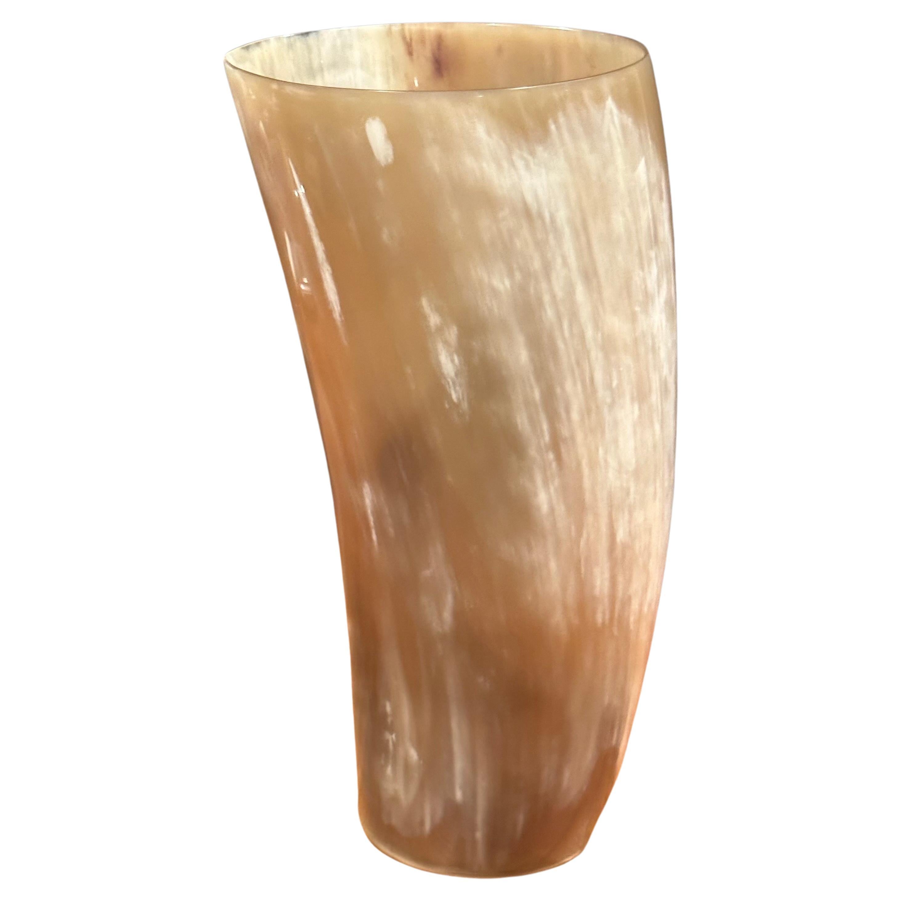 Italian Tall Horn Vase by Arcahorn of Italy For Sale
