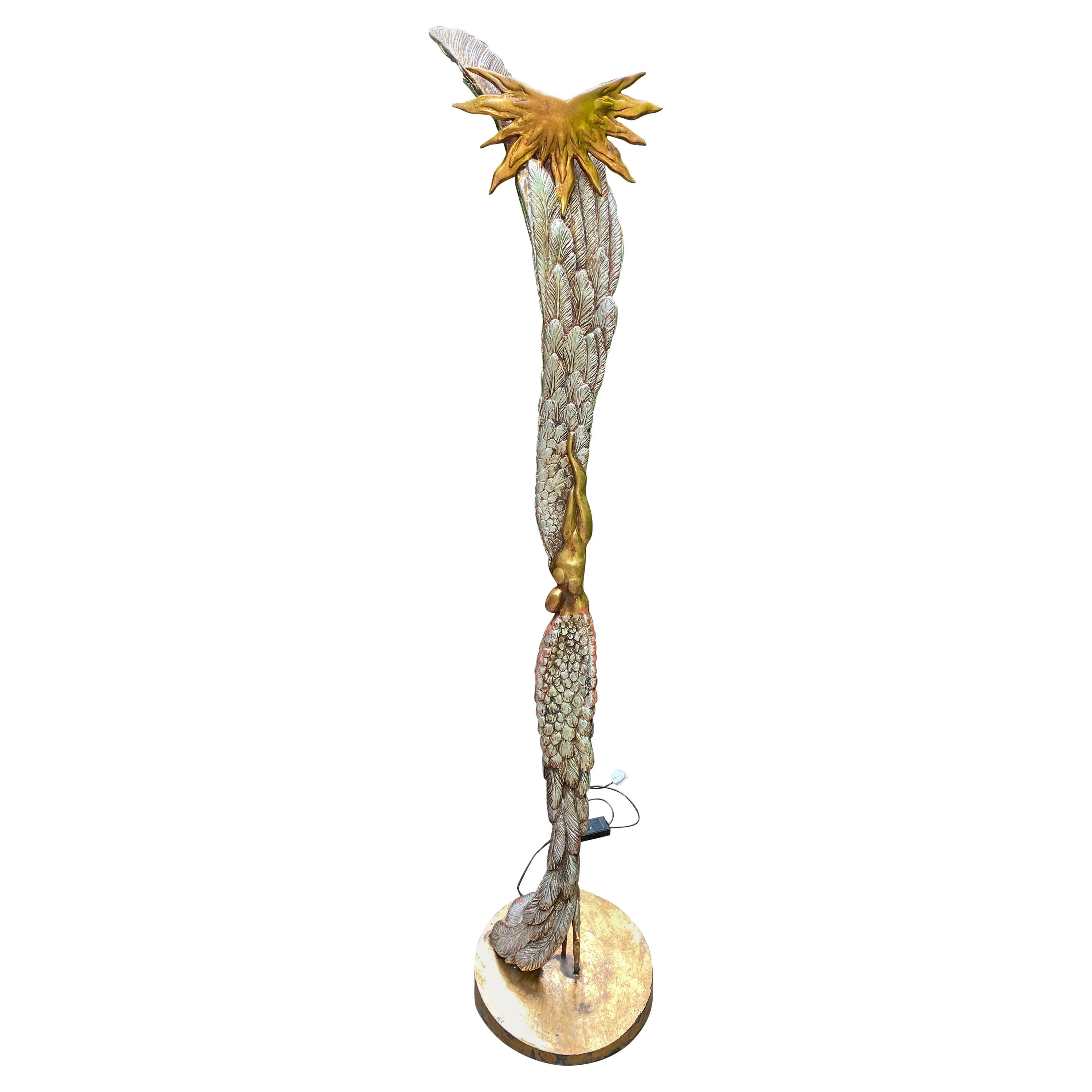 Tall Icarus Light, Bronze, 19th Century For Sale