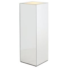 Tall Illuminated Mirror Pedestal, 1980s