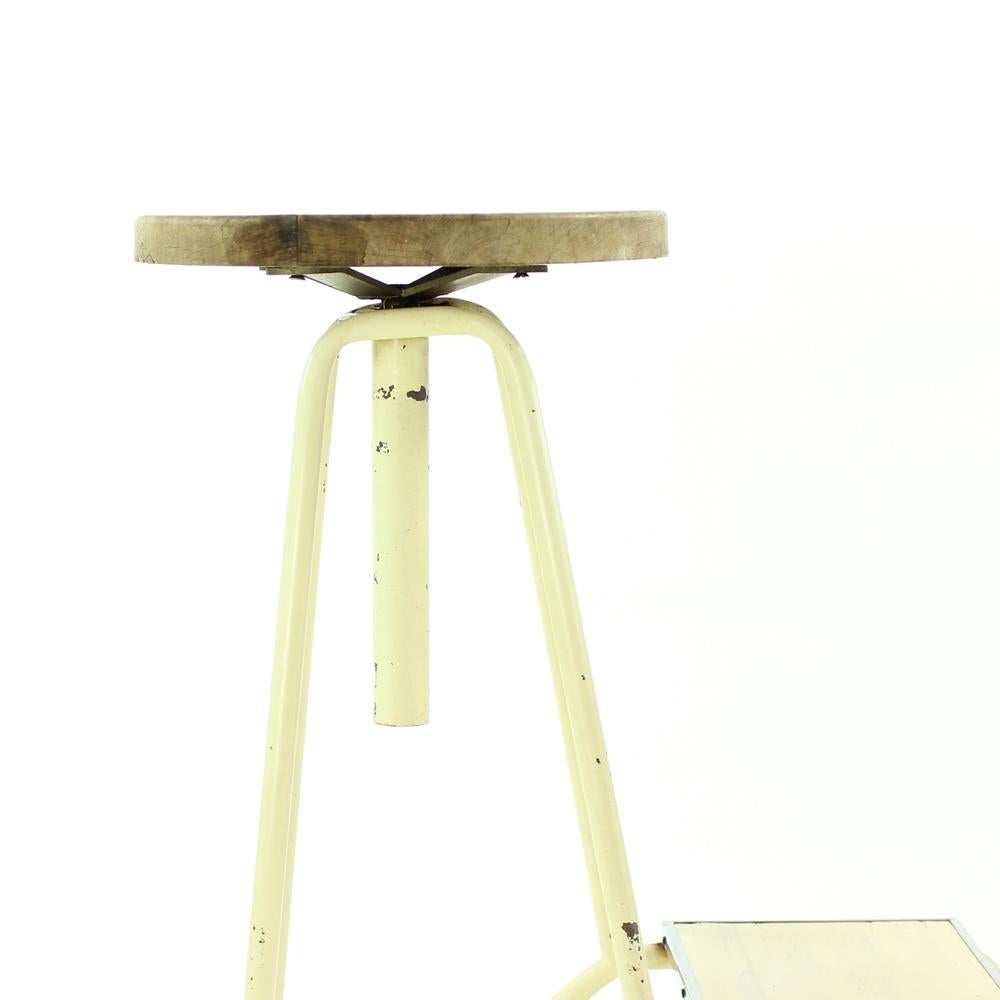 20th Century Tall Industrial Bar Stool/Chair, Czechoslovakia, circa 1960s For Sale