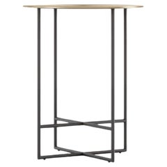 Tall Inside Side Table with Metal Top by Domkapa