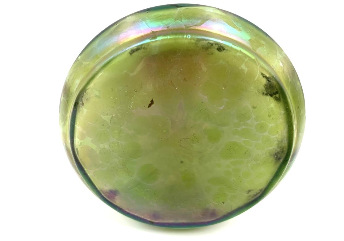 Tall Iridescent Art Glass Vase For Sale 8