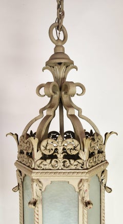 Tall Iron Theater Light with Filigree