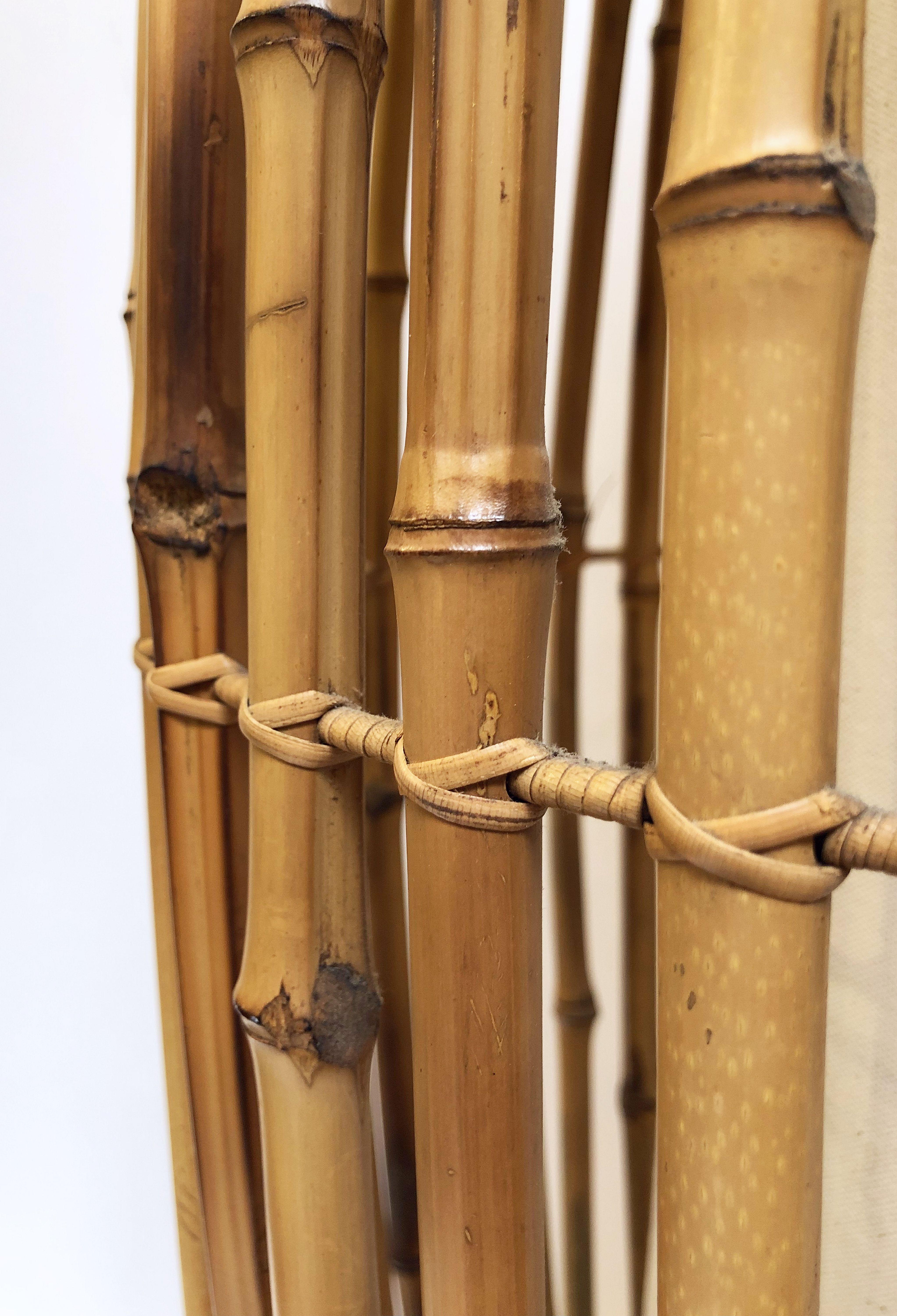 Hohe italienische Stehlampe aus Bambus und Rattan aus der Mitte des Jahrhunderts 11