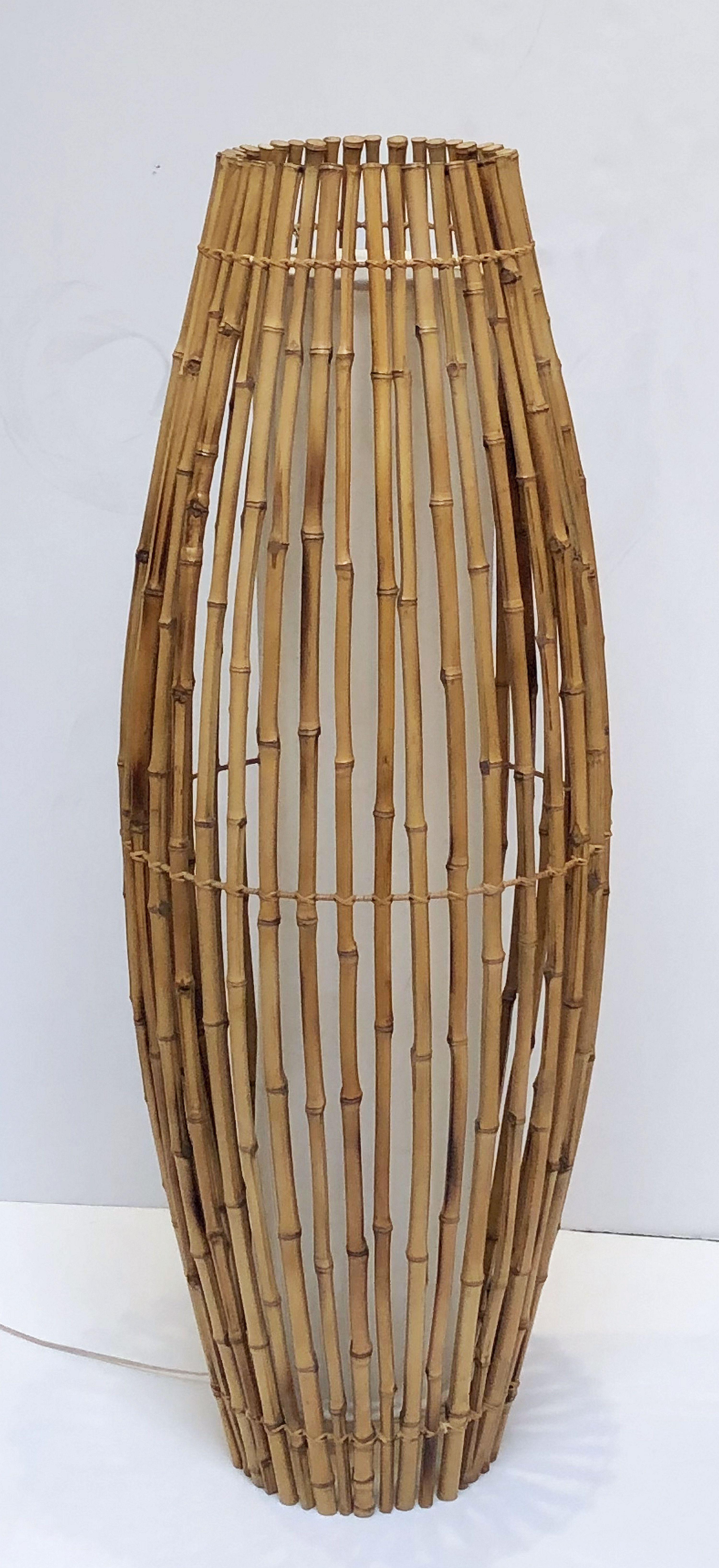 tall rattan lamp