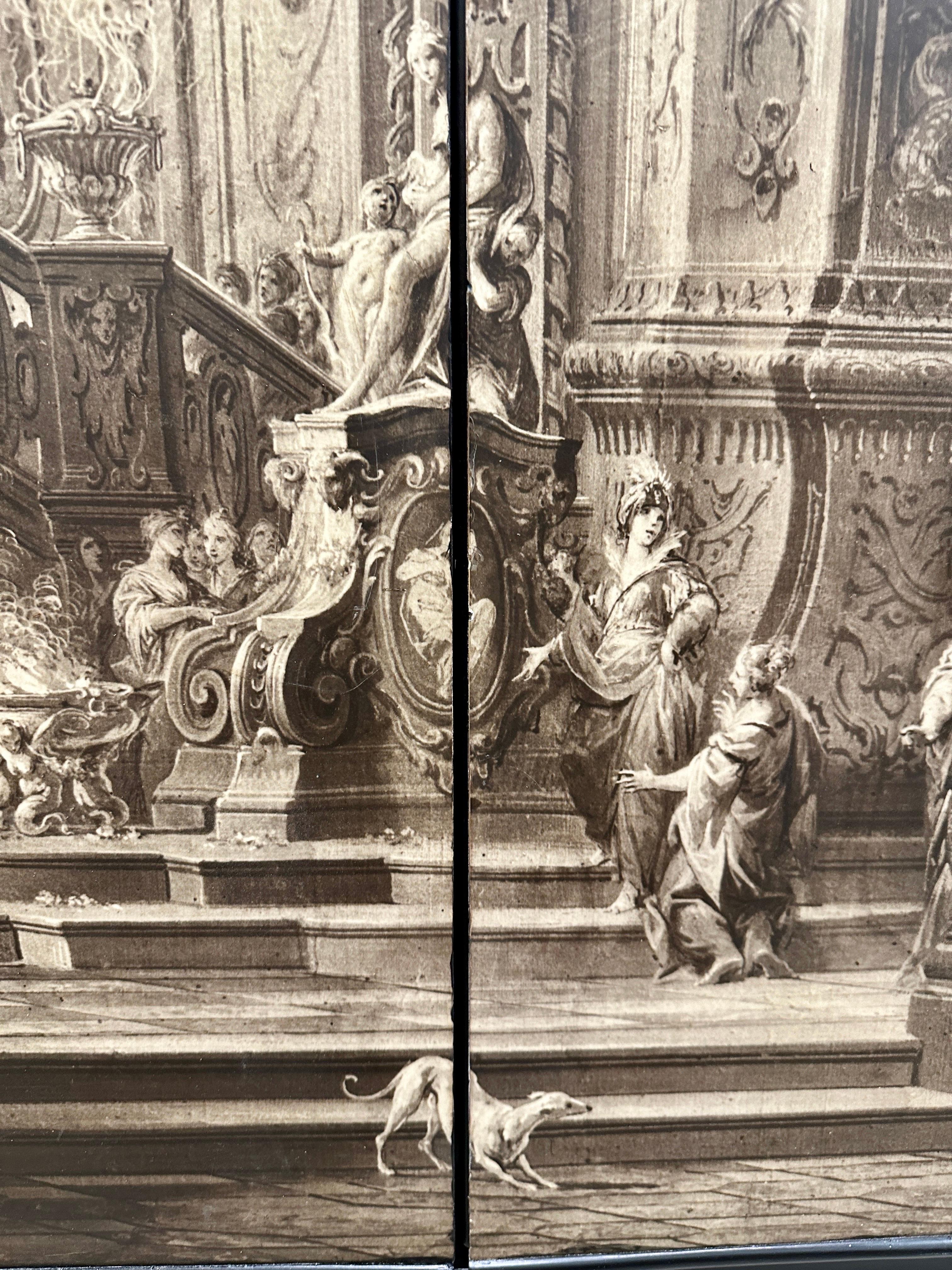 Grand meuble italien avec portes frontales imprimées de photographies en vente 10