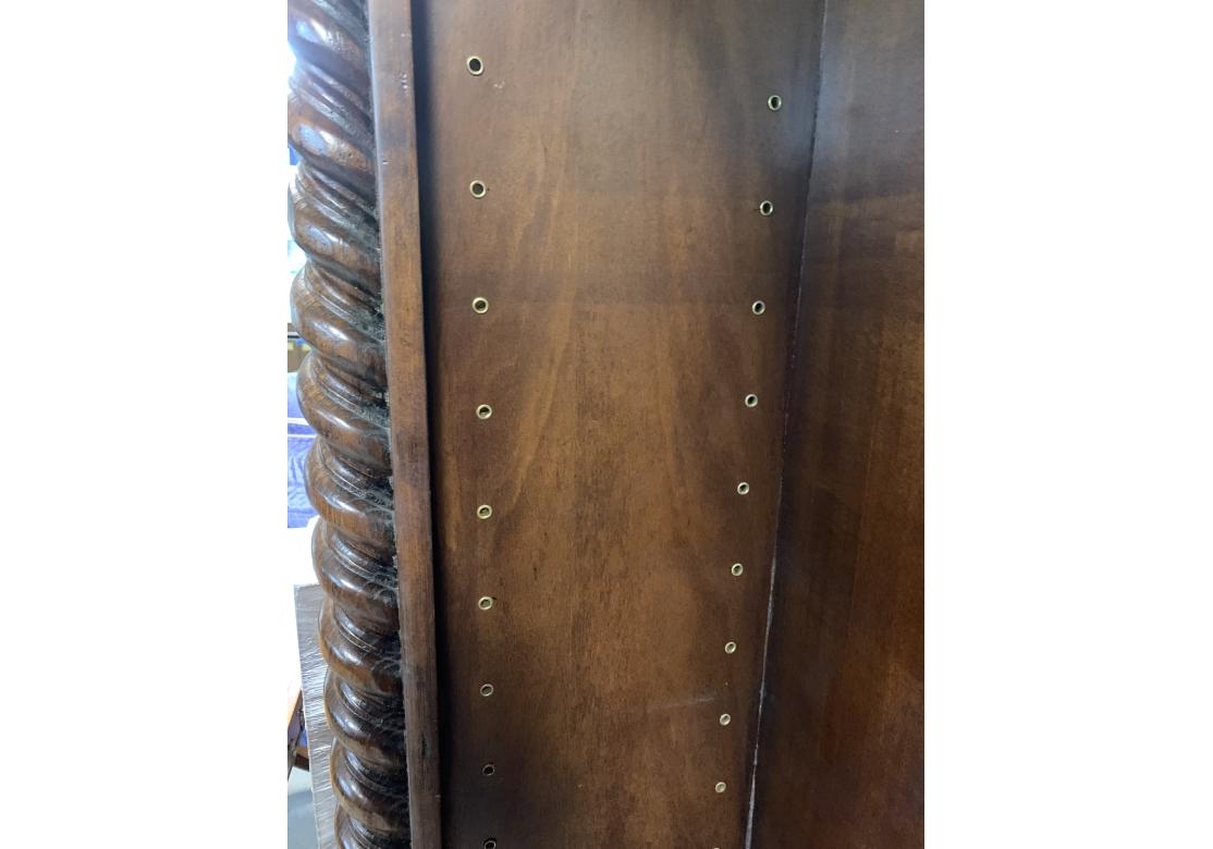 Tall Italian Carved Barley Twist Open Bookcase For Sale 4