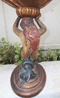 Tall Italian Mermaid Tazza or Centrepiece Compote