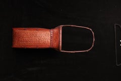 Tall Japanese Bamboo Ikebana Basket, Arched Handle, 20th Century