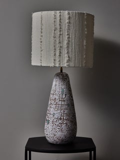 Tall Juliette and Jean Rivier Ceramic Table Lamp