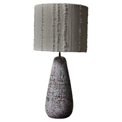 Tall Juliette and Jean Rivier Ceramic Table Lamp