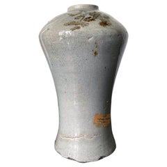 Tall Korean Ceramic Storage Jar Joseon Dynasty