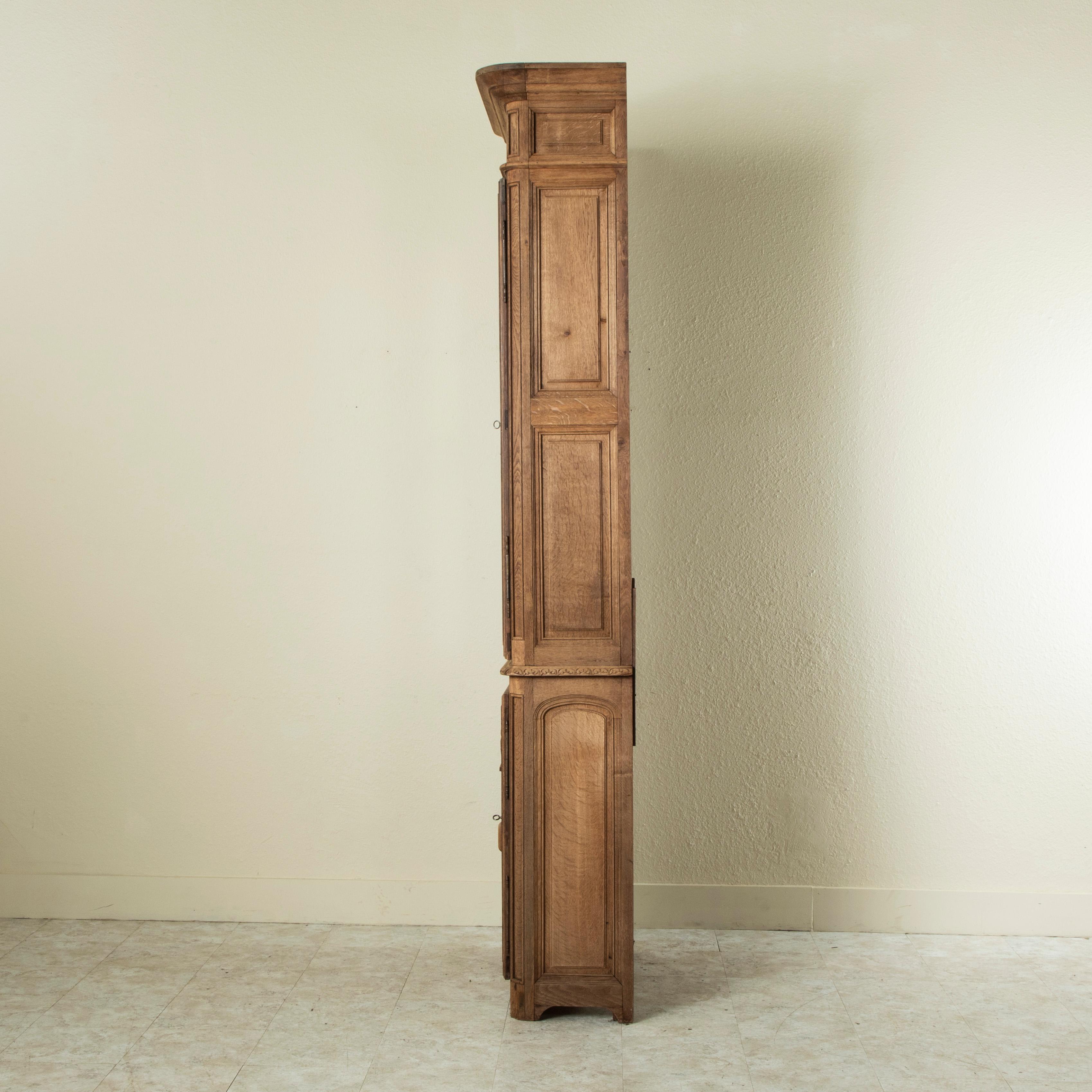 Renaissance Tall Late 19th Century French Henri II Style Hand Carved Oak Bookcase or Vitrine