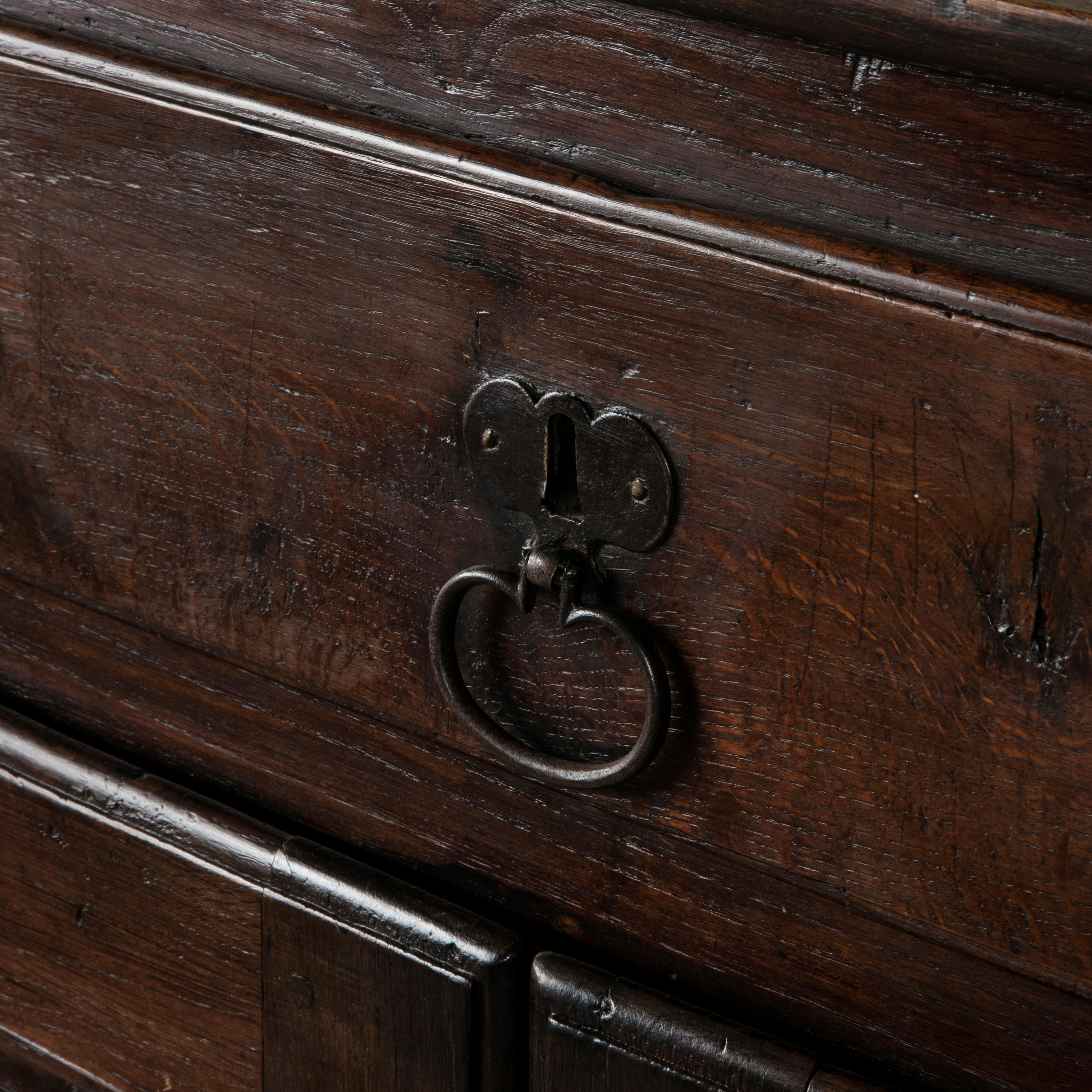 Tall early 19th Century French Louis XIV Style Oak Buffet d'Appui Cabinet 3