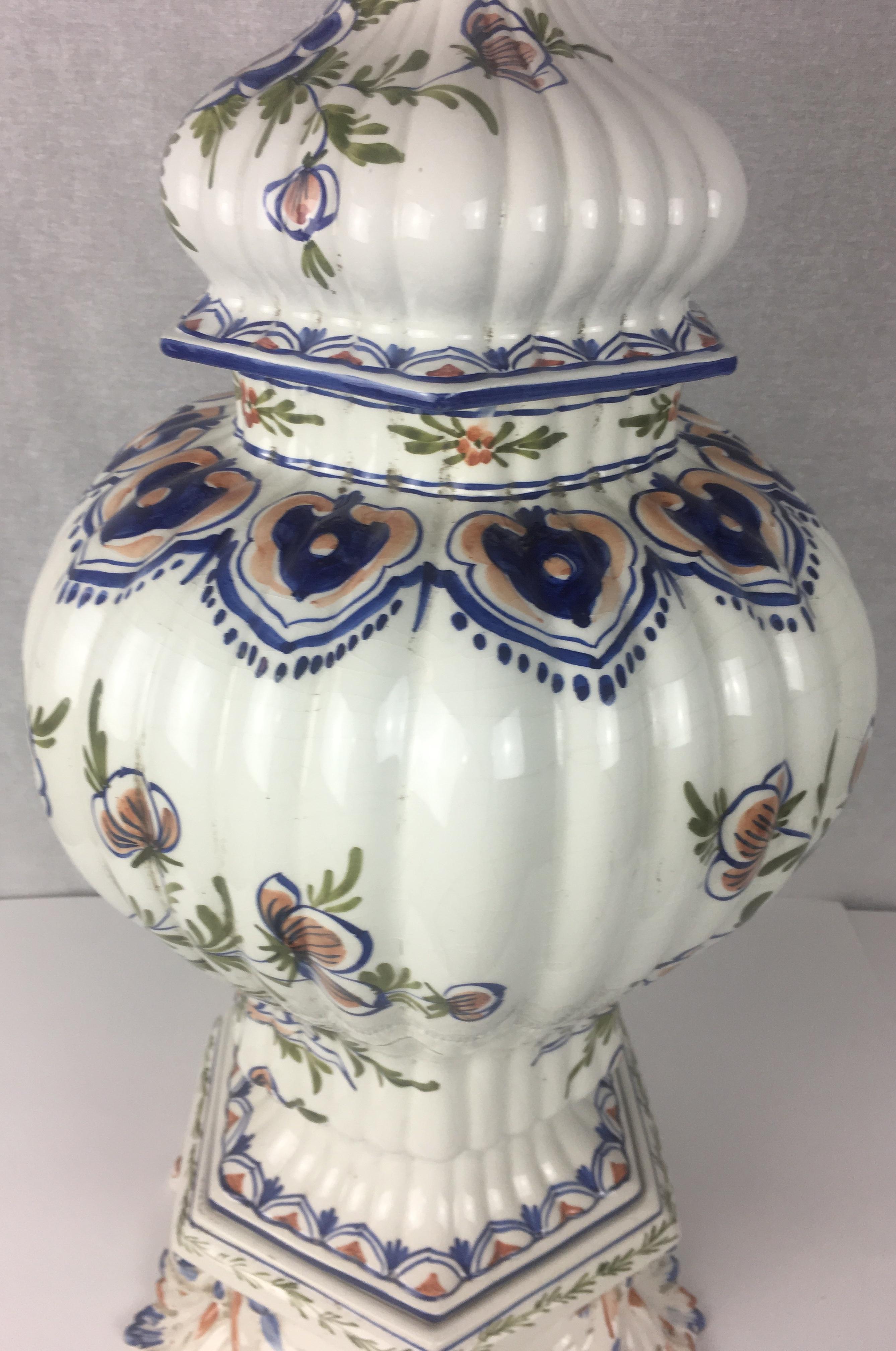 Late 19th Century French Faience Centerpiece For Sale 5