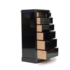 Tall Late Empire Ebonized Chest of Drawers
