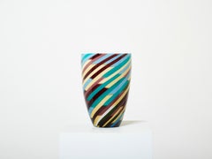 Tall Laura de Santillana for Venini Blown Glass Klee Vase 1984