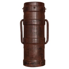 Grand porte-parapluies en cuir, datant d'environ 1915