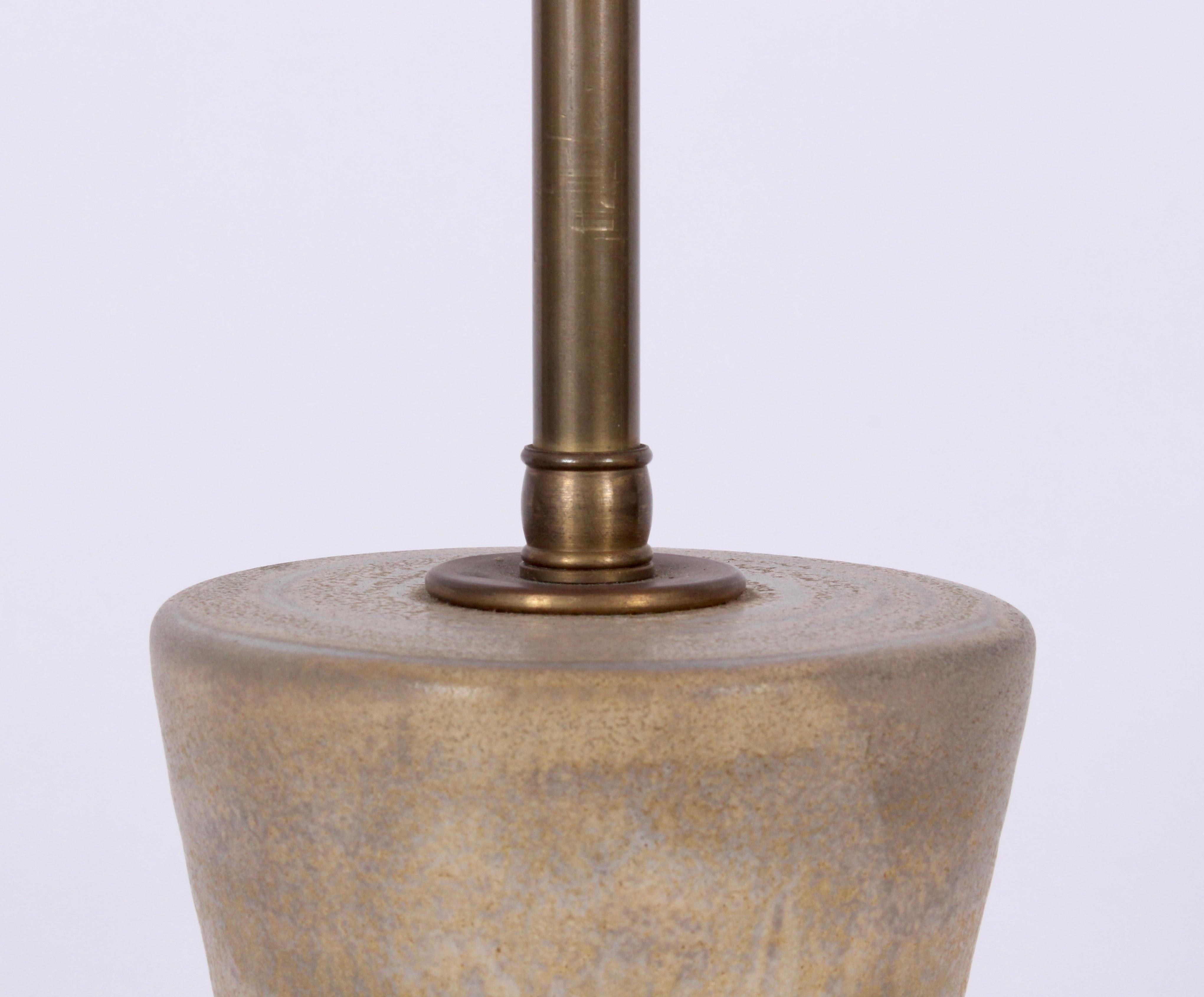 American Tall Lee Rosen for Design Technics Geologic Drip Glaze Ceramic Table Lamp 