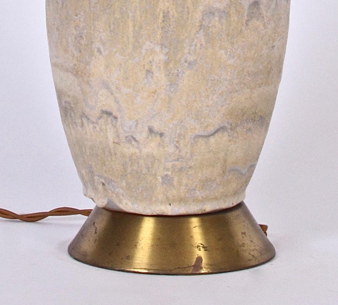 Tall Lee Rosen for Design Technics Geologic Drip Glaze Ceramic Table Lamp  In Good Condition In Bainbridge, NY