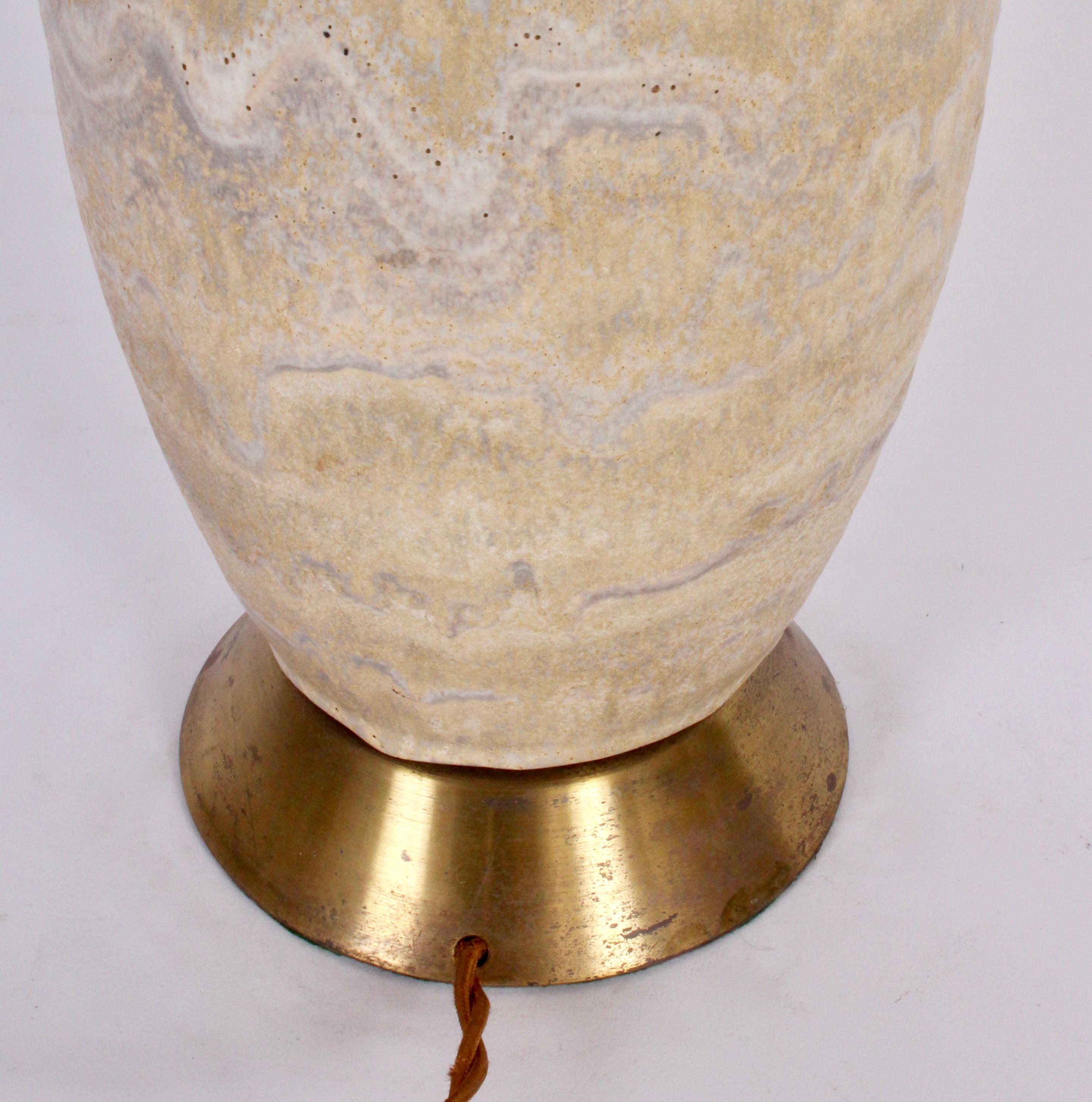 20th Century Tall Lee Rosen for Design Technics Geologic Drip Glaze Ceramic Table Lamp 