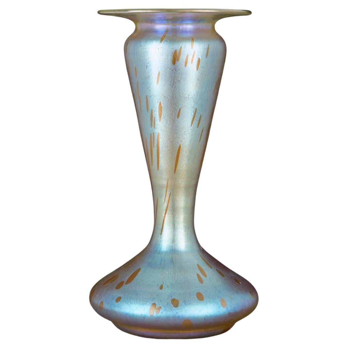 Tall Loetz Candia Astraea Signed Vase