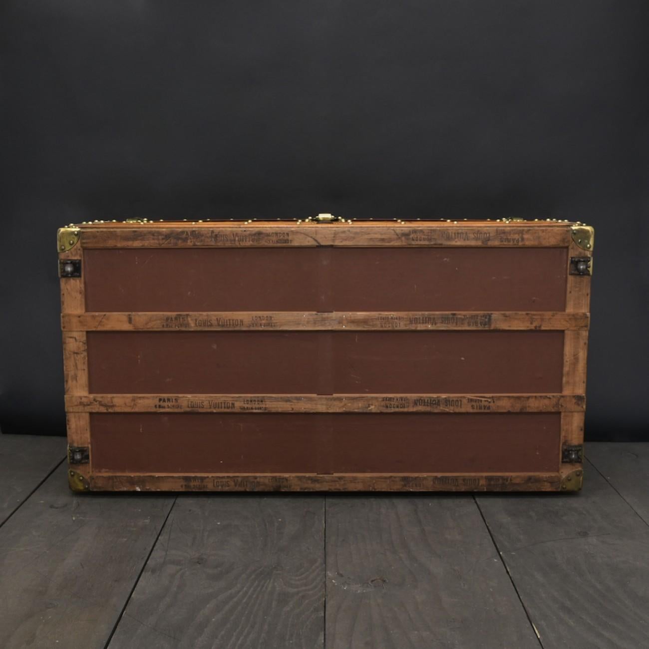 Tall Louis Vuitton Cabin Trunk Initialed A.B., circa 1915 In Good Condition In London, GB
