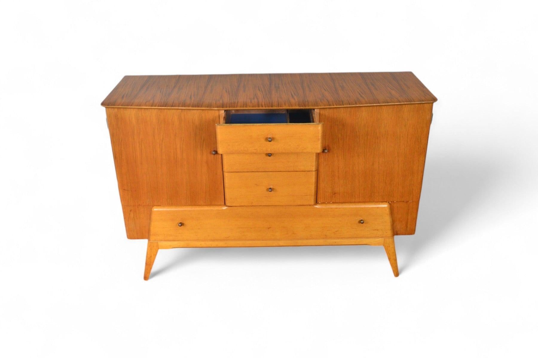 20th Century Tall Mahogany and Birch Sideboard by Lebus Link