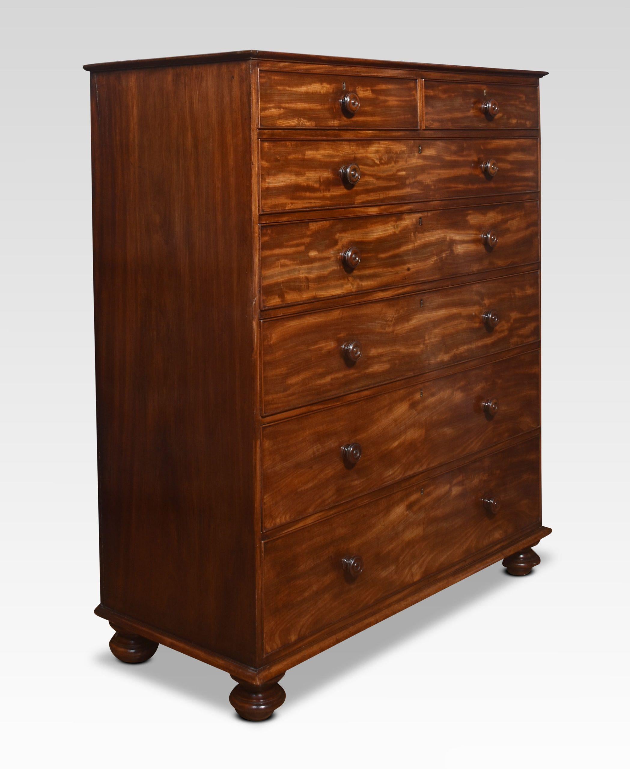 Tall mahogany chest of drawers For Sale 2