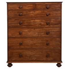 Tall mahogany chest of drawers