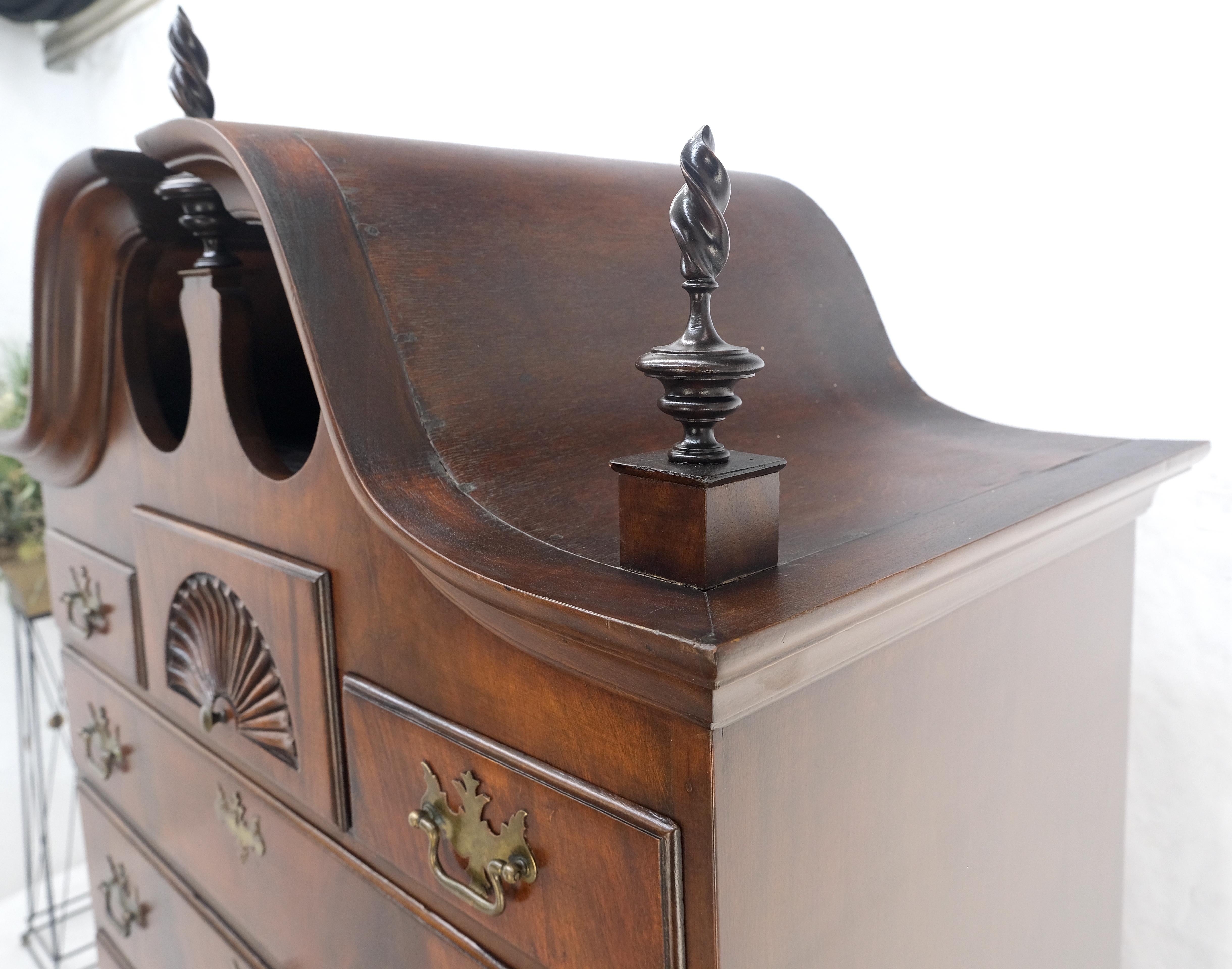 Tall Mahogany Highboy Chippendale Style Queen Ann Legs 11 Drawers Dresser Chest 2