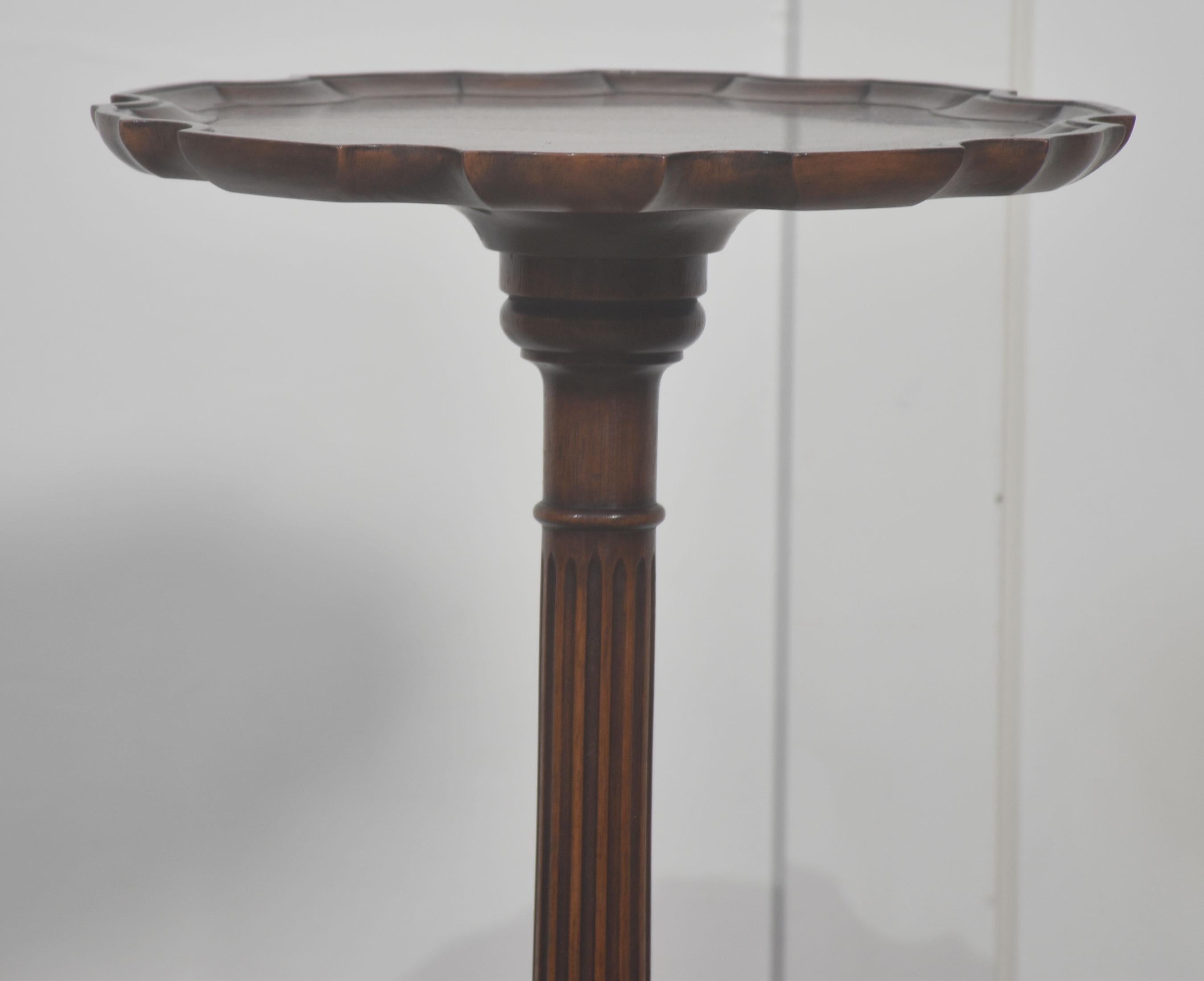Tall Mahogany Tripod Wine Table / Plant Stand For Sale 1