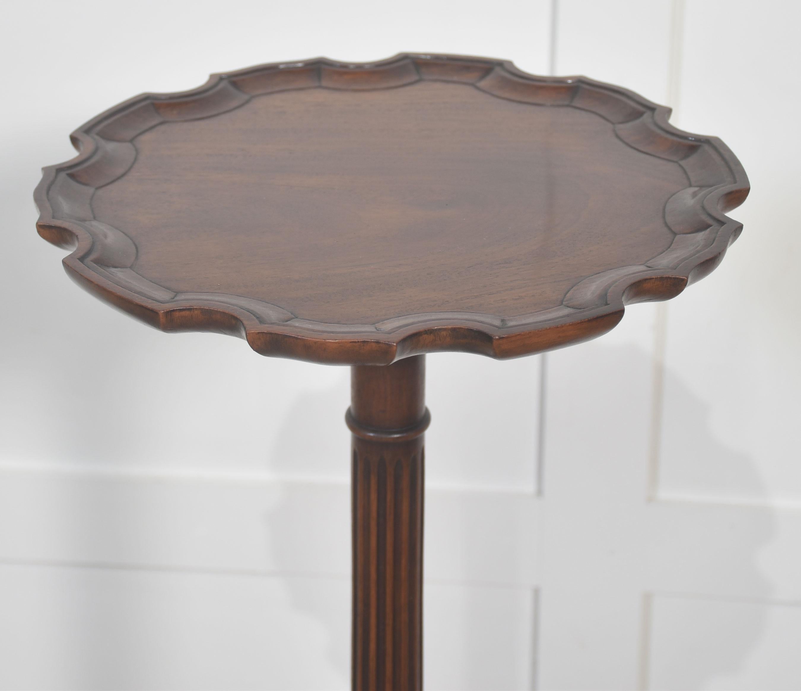 Tall Mahogany Tripod Wine Table / Plant Stand For Sale 2