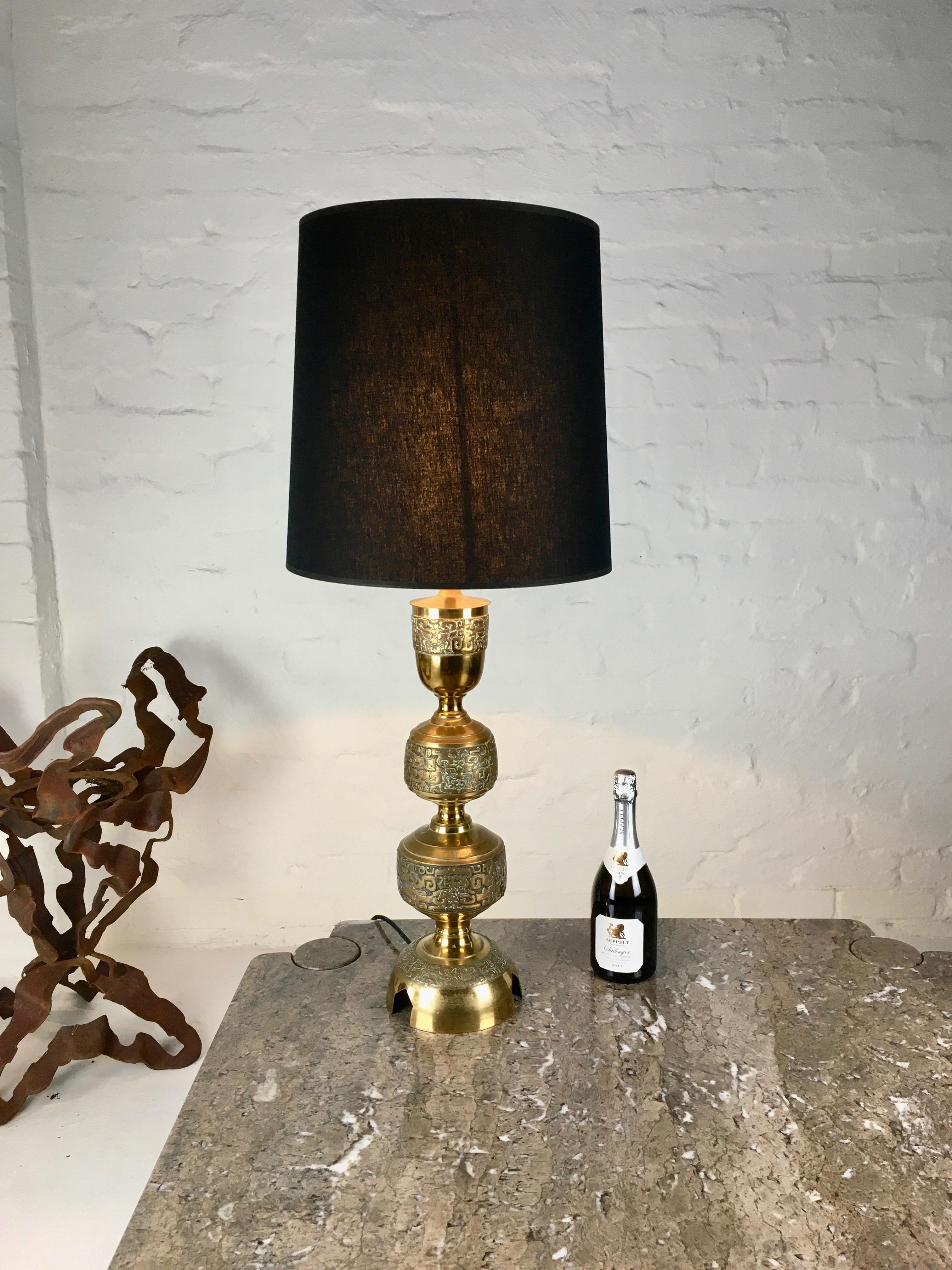 Tall Marbro Brass Lamp, 1960s  4