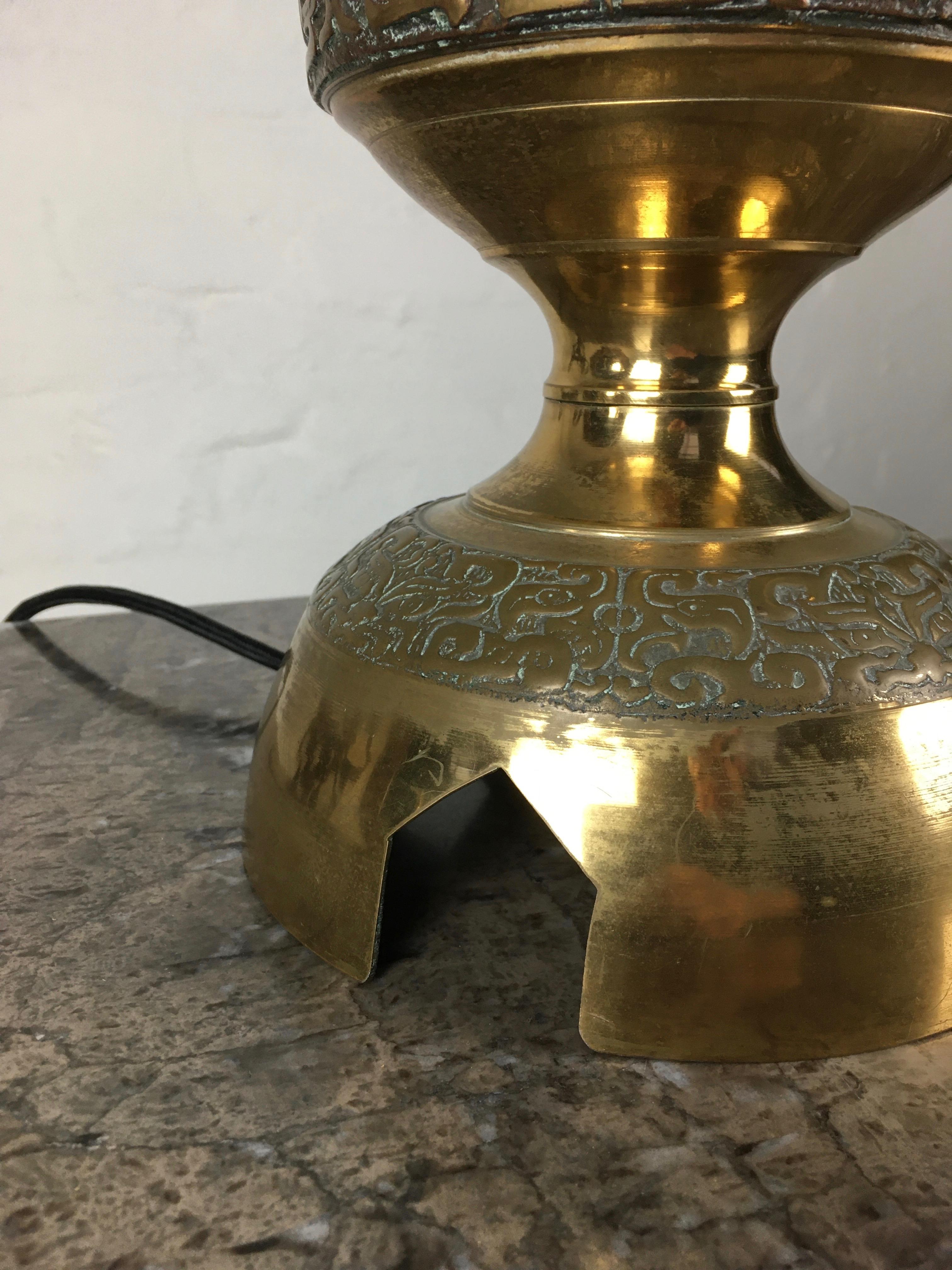 Tall Marbro Brass Lamp, 1960s  10