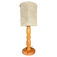 Tall Markslöjd Pine Wood Table Lamp, Sweden, 1960s