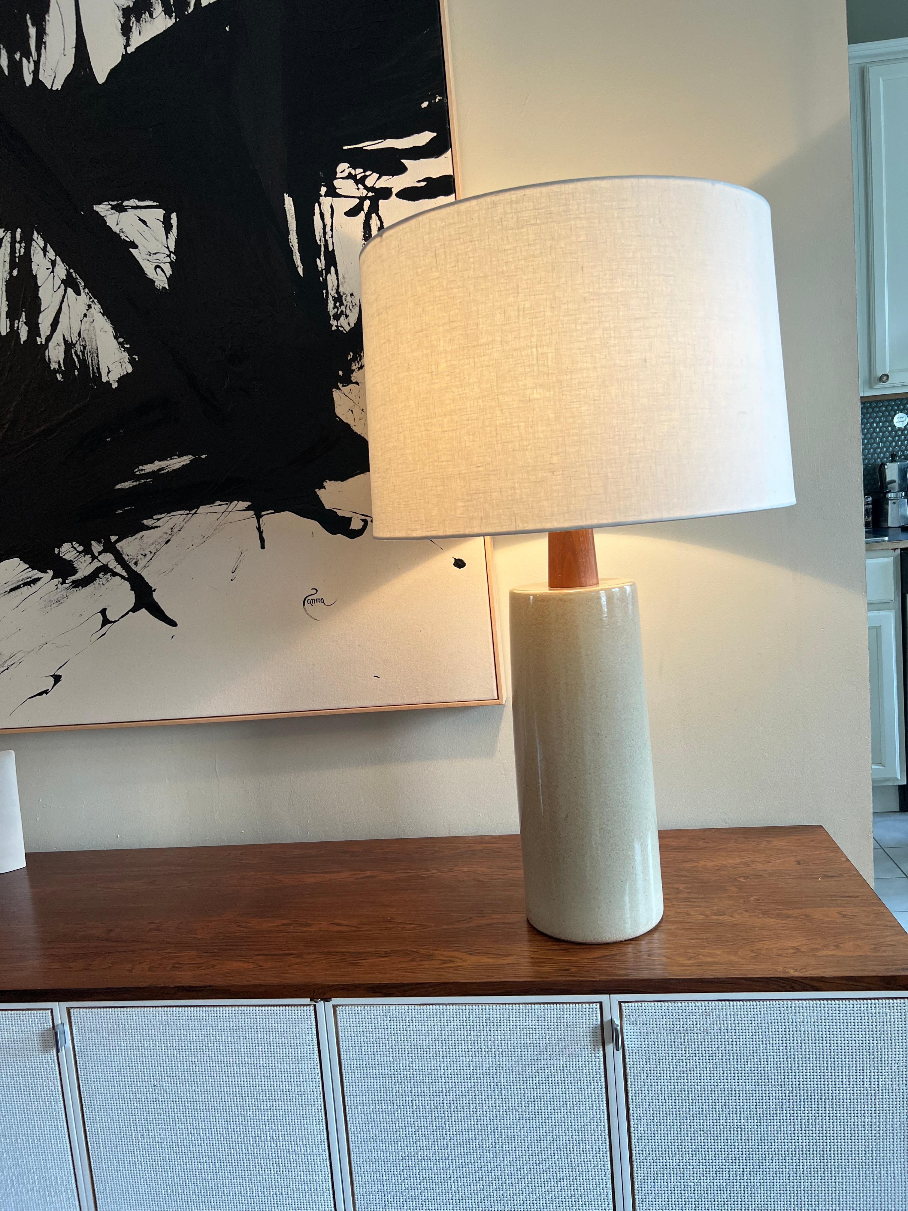 American Tall Martz Ceramic Table Lamp For Sale
