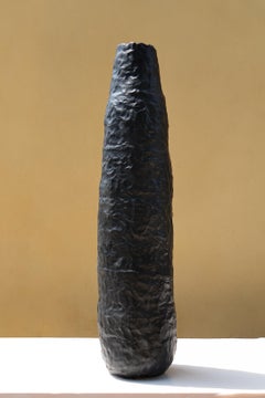 Tall Matte Black Vase by Daniele Giannetti