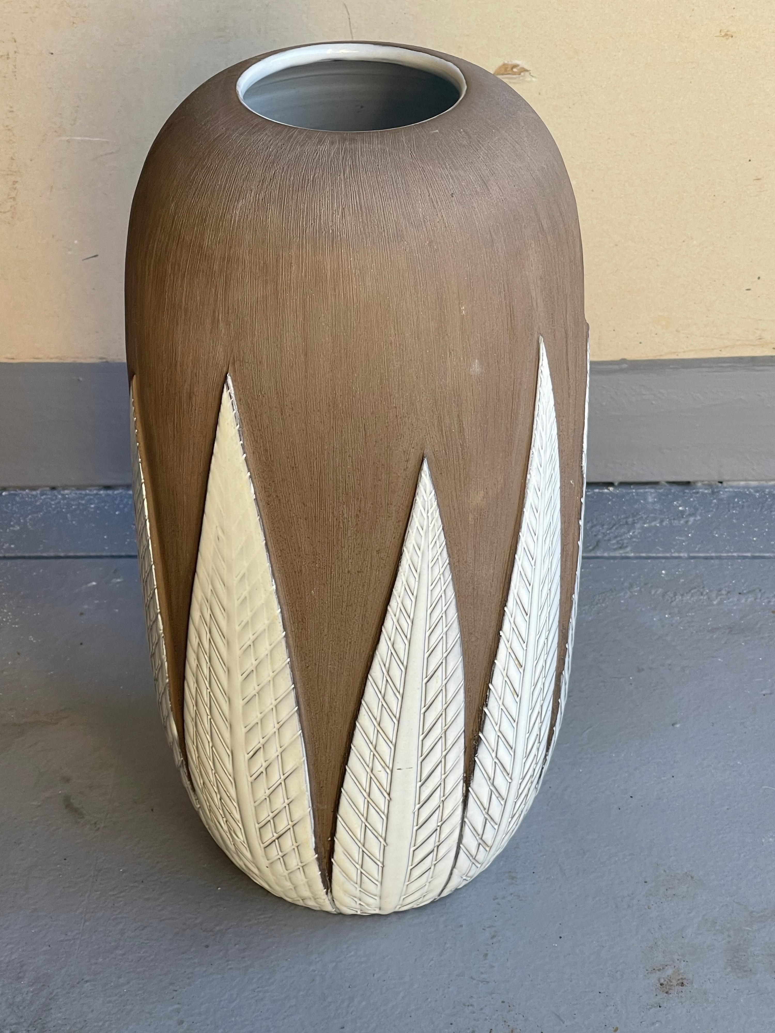 Mid-Century moderno Vaso da terra alto MCM svedese 