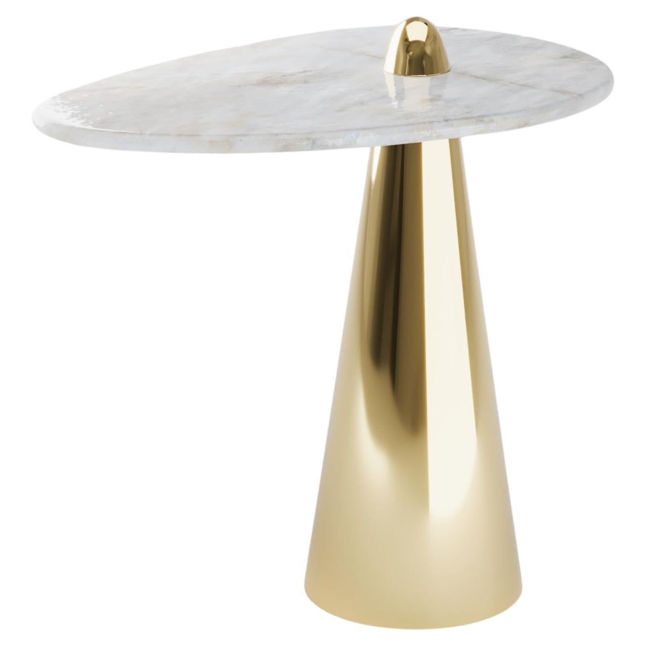 Tall Metal Brass Rino I Side Table by Studio Orth