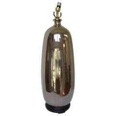 Tall Metallic Ceramic Lamp