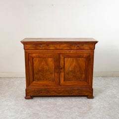 Tall Mid-19th Century French Louis Philippe Period Walnut Buffet or Sideboard